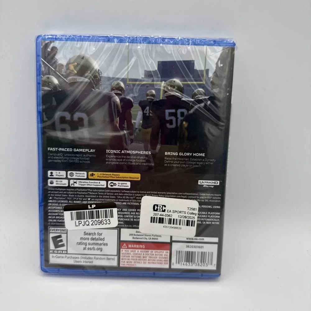 College Football 25 - Sony PlayStation 5 - PS5 NCAA Sealed